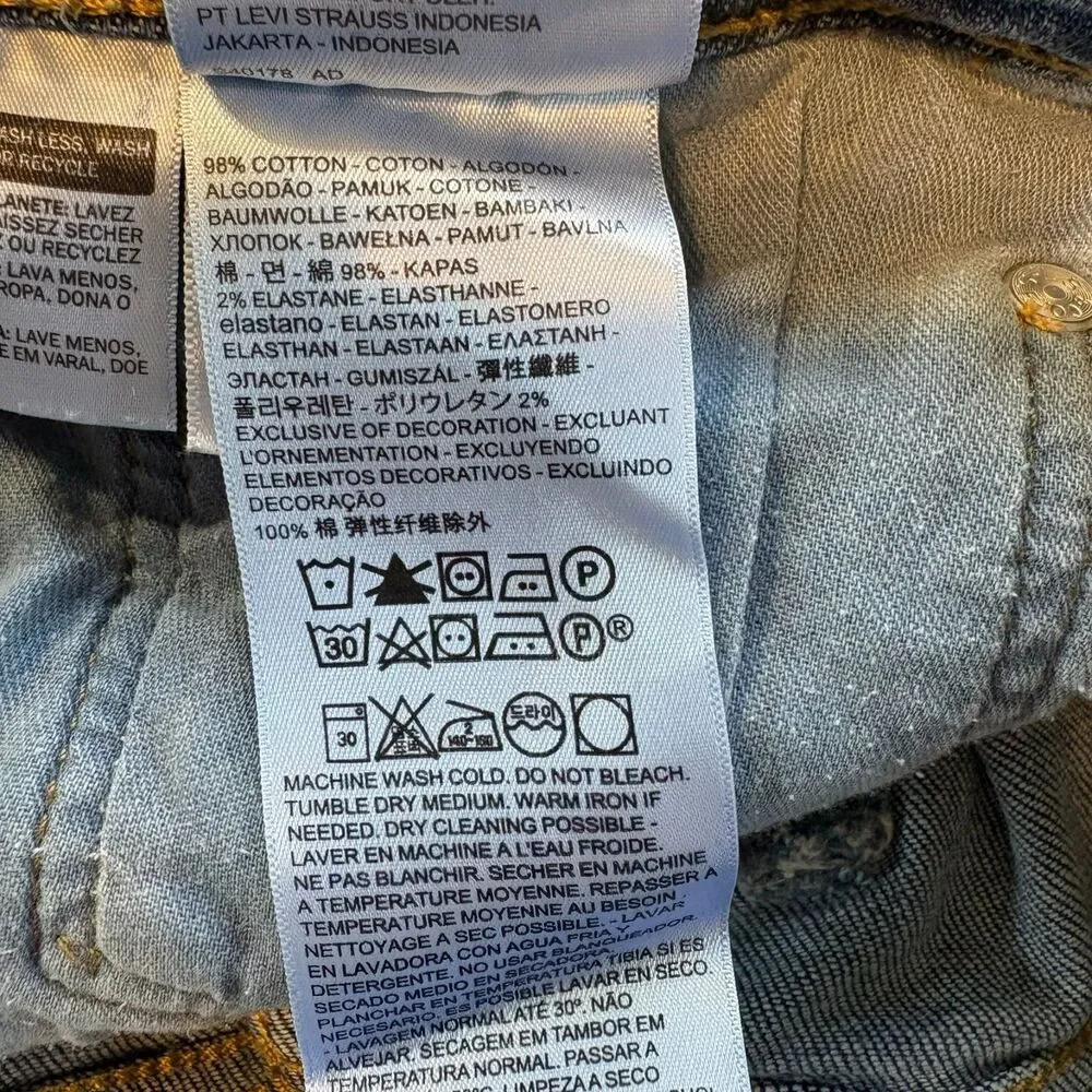 Levi's 505 Regular Fit Jeans Men's 40x30 Medium Indigo Straight Leg Denim EUC